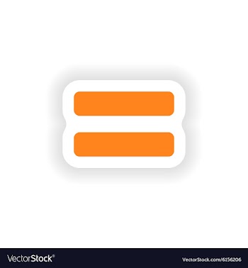Icon sticker realistic design on paper equality vector image
