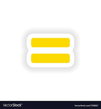 Icon sticker realistic design on paper equality vector image