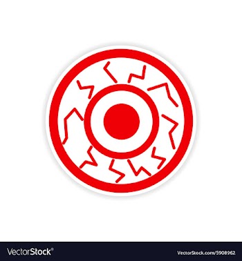 Icon sticker realistic design on paper eye vector image
