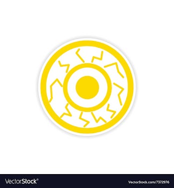 Icon sticker realistic design on paper eye vector image