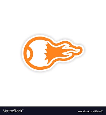 Icon sticker realistic design on paper eyeball vector image