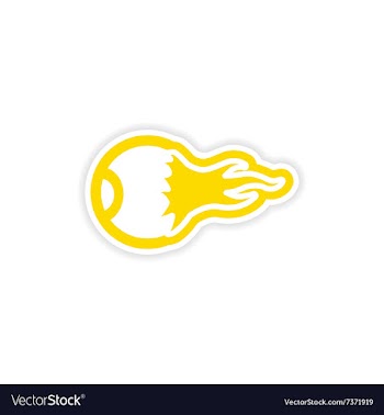 Icon sticker realistic design on paper eyeball vector image