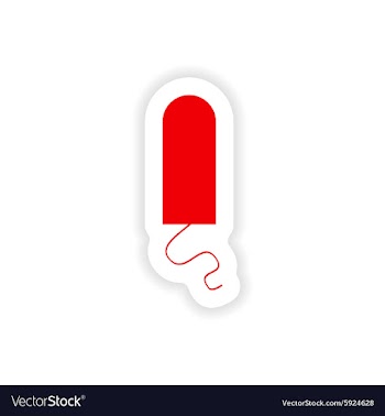 Icon sticker realistic design on paper female swab vector image