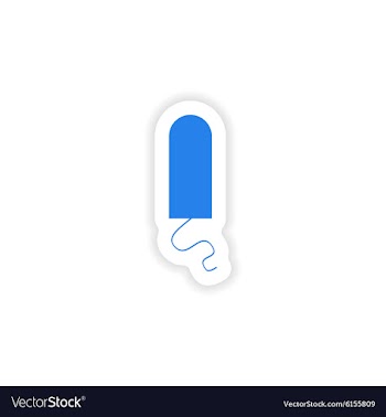 Icon sticker realistic design on paper female swab vector image
