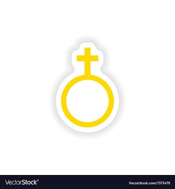 Icon sticker realistic design on paper female vector image
