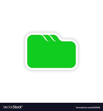 Icon sticker realistic design on paper file folder vector image