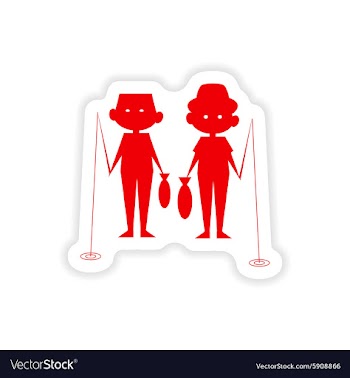 Icon sticker realistic design on paper fishing vector image