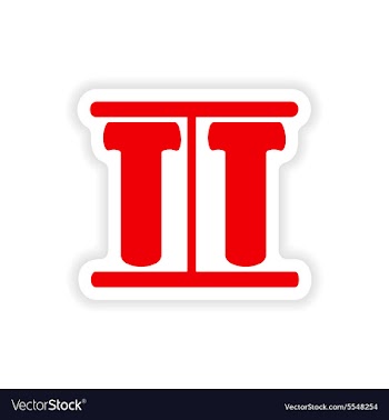 Icon sticker realistic design on paper flask vector image