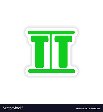 Icon sticker realistic design on paper flask vector image