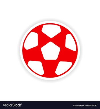 Icon sticker realistic design on paper football vector image
