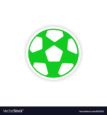 Icon sticker realistic design on paper football vector image