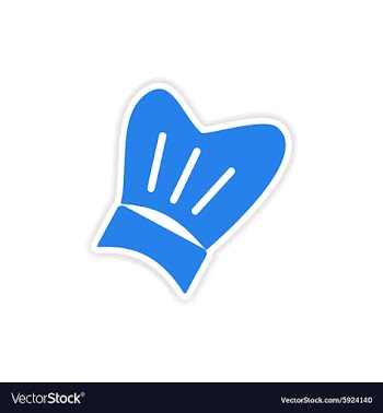 Icon sticker realistic design on paper form chef vector image