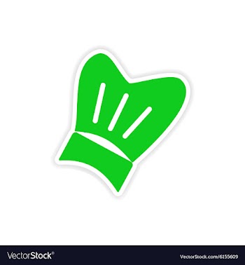 Icon sticker realistic design on paper form chef vector image