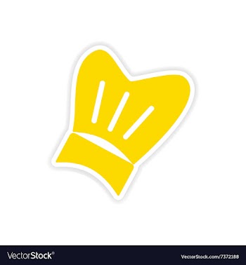 Icon sticker realistic design on paper form chef vector image