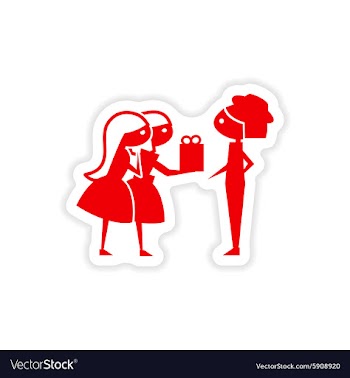 Icon sticker realistic design on paper Friend gift vector image