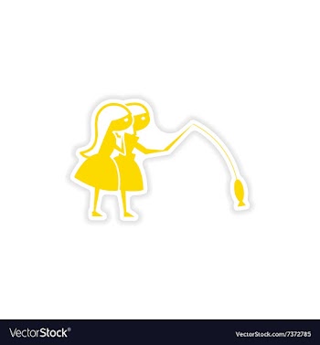 Icon sticker realistic design on paper friend vector image