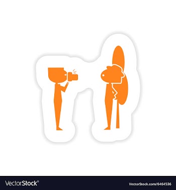 Icon sticker realistic design on paper friends vector image