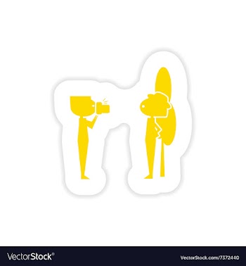 Icon sticker realistic design on paper friends vector image