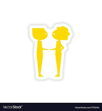 Icon sticker realistic design on paper friends vector image