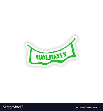 Icon sticker realistic design on paper garland vector image