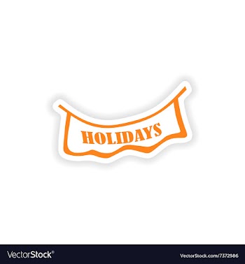 Icon sticker realistic design on paper garland vector image