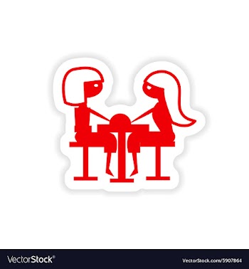 Icon sticker realistic design on paper girlfriend vector image