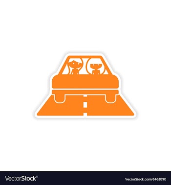 Icon sticker realistic design on paper girlfriend vector image