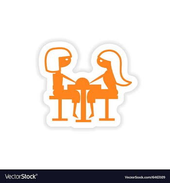 Icon sticker realistic design on paper girlfriend vector image