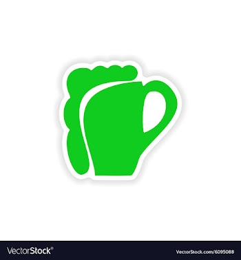 Icon sticker realistic design on paper glass of vector image