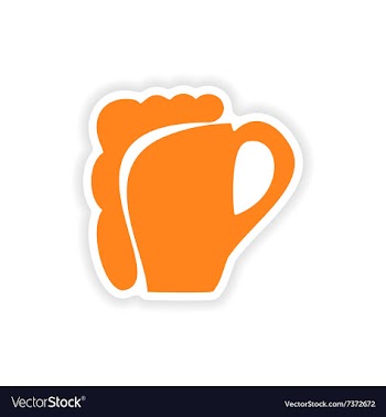 Icon sticker realistic design on paper glass of vector image