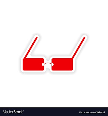 Icon sticker realistic design on paper glasses vector image