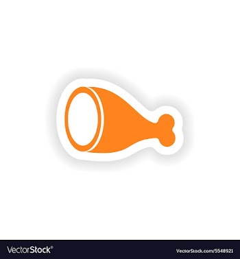 Icon sticker realistic design on paper ham vector image