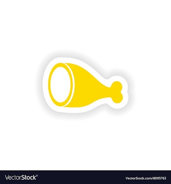 Icon sticker realistic design on paper ham vector image