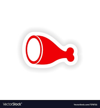 Icon sticker realistic design on paper ham vector image