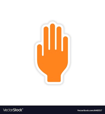 Icon sticker realistic design on paper hand brush vector image