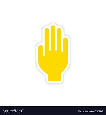 Icon sticker realistic design on paper hand brush vector image