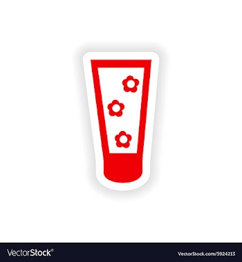 Icon sticker realistic design on paper hand cream vector image