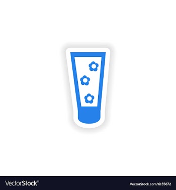 Icon sticker realistic design on paper hand cream vector image