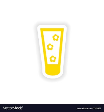 Icon sticker realistic design on paper hand cream vector image
