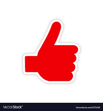Icon sticker realistic design on paper hand finger vector image