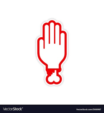 Icon sticker realistic design on paper hand vector image