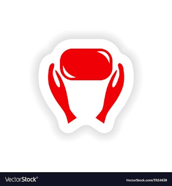 Icon sticker realistic design on paper hand vector image
