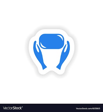 Icon sticker realistic design on paper hand vector image