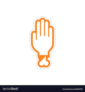 Icon sticker realistic design on paper hand vector image