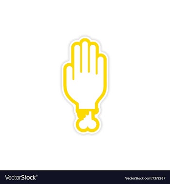 Icon sticker realistic design on paper hand vector image