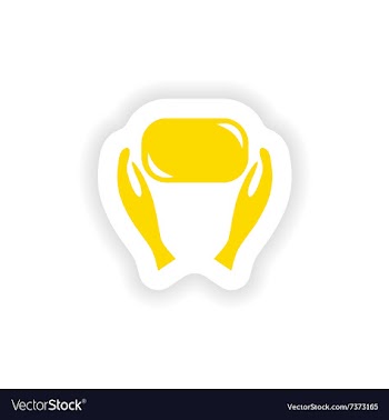 Icon sticker realistic design on paper hand vector image