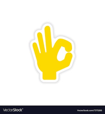 Icon sticker realistic design on paper hand vector image