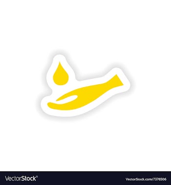 Icon sticker realistic design on paper hand vector image