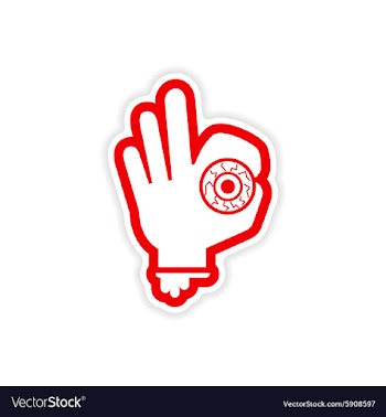 Icon sticker realistic design on paper Hand zombie vector image