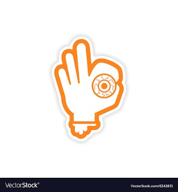 Icon sticker realistic design on paper Hand zombie vector image